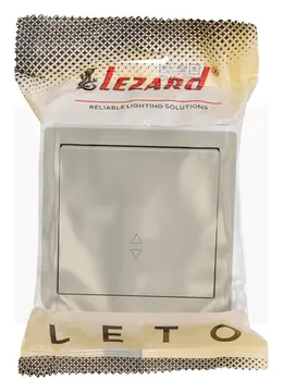 Выключатель проходной 1-кл. ОП LETO крем LEZARD 752-0300-105