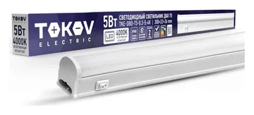 Светильник светодиодный ДБО Т5 5Вт 4К IP40 TOKOV ELECTRIC TKE-DBO-T5-0.3-5-4K