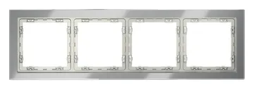Рамка 4-м S70 стеклян. сталь Voltum VLS110405