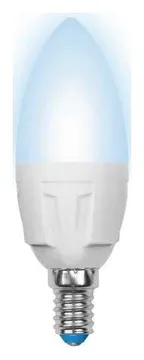 Лампа светодиодная LED-C37 7W/NW/E14 /FR PLP01WH Яркая 7Вт свеча матовая 4000К нейтр. бел. E14 (упак. картон) Uniel UL-00002411