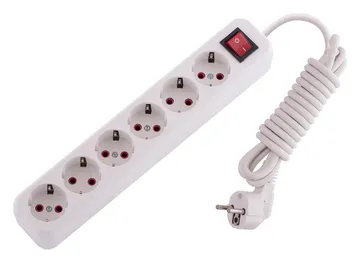 Удлинитель 6х3м с заземл. 16А IP20 Lila с выкл. LEZARD 720-0603-602