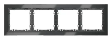 Рамка 4-м S70 стеклян. графит Voltum VLS110407