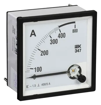 Амперметр Э47 72х72мм 400/5А кл. точн. 1.5 IEK IPA10-6-0400-E