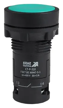 Кнопка OptiSignal Compact D22 С7-P-310 зел. 1НО XB7NA31 КЭАЗ 362032