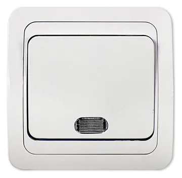 Выключатель 1-кл. СП Classico 2121 10А IP20 с подсветкой бел. ASD / IN HOME 4680005959853