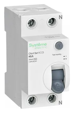 Выключатель дифференциального тока (УЗО) 2п 40А 30мА тип AC City9 Set 230В SE C9R36240