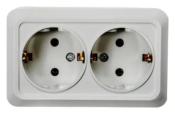 Розетка 2-м BOLLETO с заземл. накл. 7128 бел. ASD / IN HOME 4680005959839