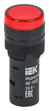 Лампа светосигнальная AD16DS d16мм 24В AC/DC красн. KARAT IEK BLS10-ADDS-024-K04-16
