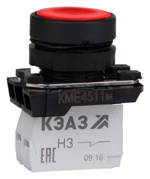 Кнопка КМЕ 4511м 1но+1нз цилиндр IP54 красн. КЭАЗ 248248