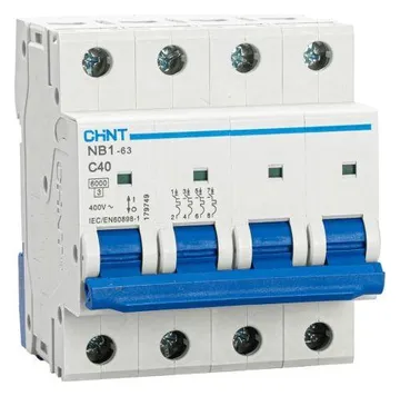 Выключатель автоматический модульный 4п C 40А 6кА NB1-63 (R) CHINT 179749