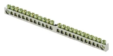 Шина PEN "ноль-земля" 6х9 24 отверст. цинк крепеж по центру PROxima EKF sn1-63-24