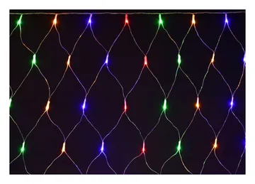 Гирлянда "Сеть" 1.5х1.5м 160LED RGB IP20 провод прозр. 230В с контроллером 8 режимов IEK LGDB410-3-160-L1-T-S-44