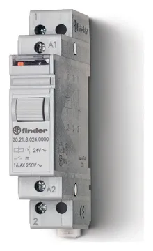 Реле модульное электромеханич. шаговое 1NO 16А 2 состояния AgNi 230В AC 17.5мм IP20 FINDER 202182300000