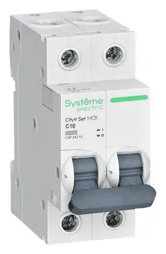 Выключатель автоматический модульный 2п C 10А 4.5кА City9 Set 230В SE C9F34210
