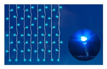 Занавес светодиодный ULD-C2030-240/TWK BLUE IP67 с эффектом мерцания 3х2м соединяемый 240LED cиний свет провод бел. Uniel UL-00001358