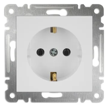 Розетка 1-м СП Karea 16А IP20 с заземл. механизм бел. Makel 57001028