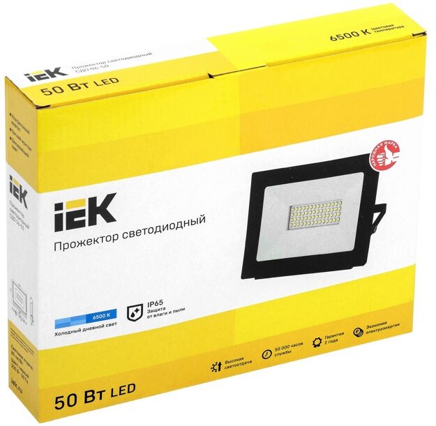 Прожектор светодиодный  ДО-50Вт IP65 6500K IEK 4500Лм